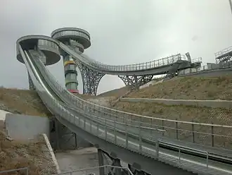 Deux tremplins de saut à ski en Turquie.