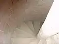 Escalier menant au clocher.