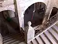 L'escalier vu de haut.