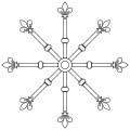Fig. 6 : Escarboucle (meuble héraldique).