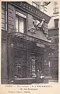 Le restaurant sur une carte postale vers 1920 (?).
