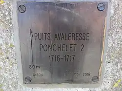 « Puits avaleresse Ponchelet 2, 1716-1717 ».