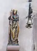 Statue de sainte Barbe (XVe&nbsp;siècle-XVIe&nbsp;siècle).