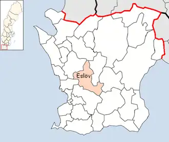 Localisation de Eslöv