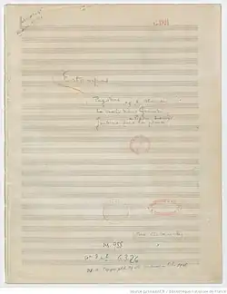 page du manuscrit