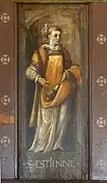 Peinture d'Etienne au-dessus de l'autel.