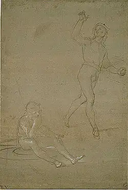 Étude pour les soldats de La Résurrection du Christ, v. 1500.