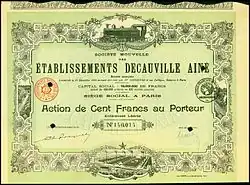Scanner d'un document papier concernant un titre de propriété d'action.