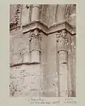 Détail du portail de l'église en 1919.