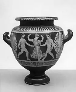 Stamnos d'origine étrusque« à figures rouges ».