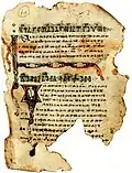 Livres de prières du Sinaï écrit en vieux-slave avec l'alphabet glagolitique (XIe siècle).