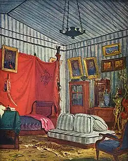 Eugène Delacroix :Appartement du comte de Mornay, avant 1833 (musée du Louvre).