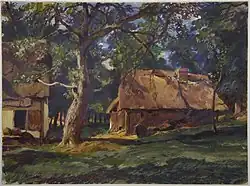 Chaumières à VarengevilleParis, musée du Louvre.