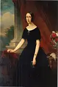 Eulalie Cambier, épouse d’Edmond Le Grelle, tableau peint en 1847 par Nicaise De Keyser.