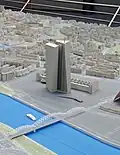 Maquette de la construction achevée.