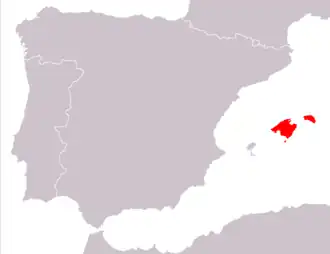 Description de l'image Euscorpius balearicus distribution map.png.
