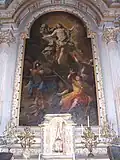 Tableau Résurrection du Christ. Avant restauration.