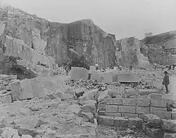 Carrière d'EuvilleTranchée (1889).