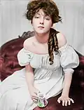 Evelyn Nesbit vers 1900 (image colorisée).