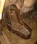 Berceau à l'intérieur d'un tchoum (hybride entre le tipi et la yourte, typique des  peuples de Sibérie nomades)