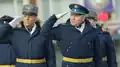 Ievgueni Tonkikh lors de la cérémonie lui remettant le commandement de la 106ème division aéroporté en mars 2020 au côté du commandant Vladimir Seliviorstov.