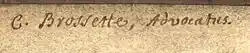 signature de Claude Brossette