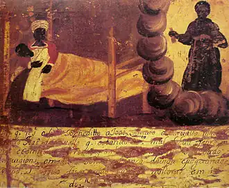 Anonyme, Ex-voto de invocação a São Benedito, XVIIIe&nbsp;siècle. Museu da Inconfidência&nbsp;(pt), Ouro Preto.