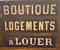 Exemple de plaque pour la location d'un logement.