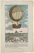 Estampe d'époque illustrant l'événement qui a inspiré le dessin du revers de la pièce.
