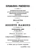 Page de titre des Explorations pyrénéennes, 1901