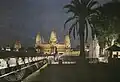 Exposition coloniale Paris 1931 illumination du temple Angkor Vat.