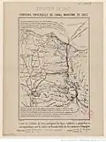 Carte de l'Isthme de Suez par Buguet, 1867