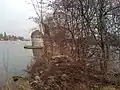 Extrémité Amont de l'île Fleurie au Nord-Est à Bezons, au loin le Pont de Bezons (RD 392).