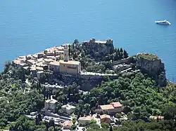 Èze vu du fort de la Revère.