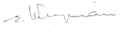 Signature de Ezer Weizmanעזר ויצמן