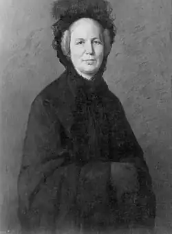 Portrait de Marie Joséphine Ida Raick, 1886 (huile sur toile ; 96,5&nbsp;×&nbsp;66&nbsp;cm ; veuve de Jacques Joseph Jamar ; photographie de 1955 du KIK-IRPA), Liège, musée de l'Art wallon.