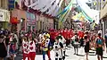 Rues décorées lors du défilé