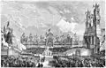 L'église lors de festivités au XIXe&nbsp;siècle