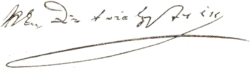 signature de Moritz von Dietrichstein