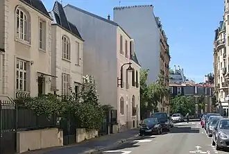 La rue vue depuis la rue Damesme.