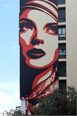 Rise Above Rebel, Shepard Fairey, 93 rue Jeanne d'Arc, Paris 13e