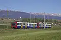 Les éléments 000 et 001 en unité multiple, en avril 2014. Notons l'absence du logo RER à l'avant, retiré en cours de carrière à une date indéterminée.