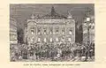 La Place de l'Opéra à Paris illuminée par l'électricité (1888).