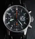 Montre chronographe Fortis, pour cosmonautes ou pilotes, avec le mouvement automatique Valjoux 7750 de ETA.