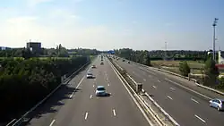 Photographie de l'autoroute A 7 près d'Orange