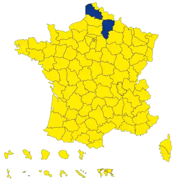 Candidats arrivés en tête dans chaque département au 2d&nbsp;tour.