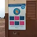 Façade du collège d'enseignement général du village de Pédè à Kandi.