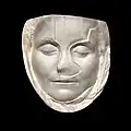 Masque funéraire d'une enfant. Culture romaine. Plâtre. Lugdunum (musée)