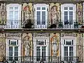 Façade d'une maison à Lisbonne.