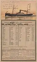 Prospectus illustré du SS Carola